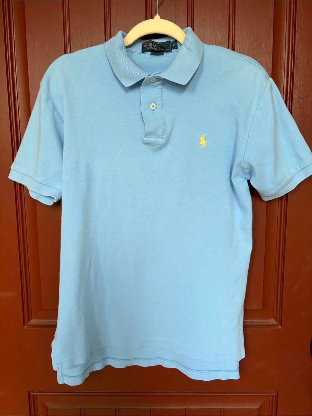 Polo by Ralph Lauren Sky Blue Short-Sleeve Polo with Yellow Pony